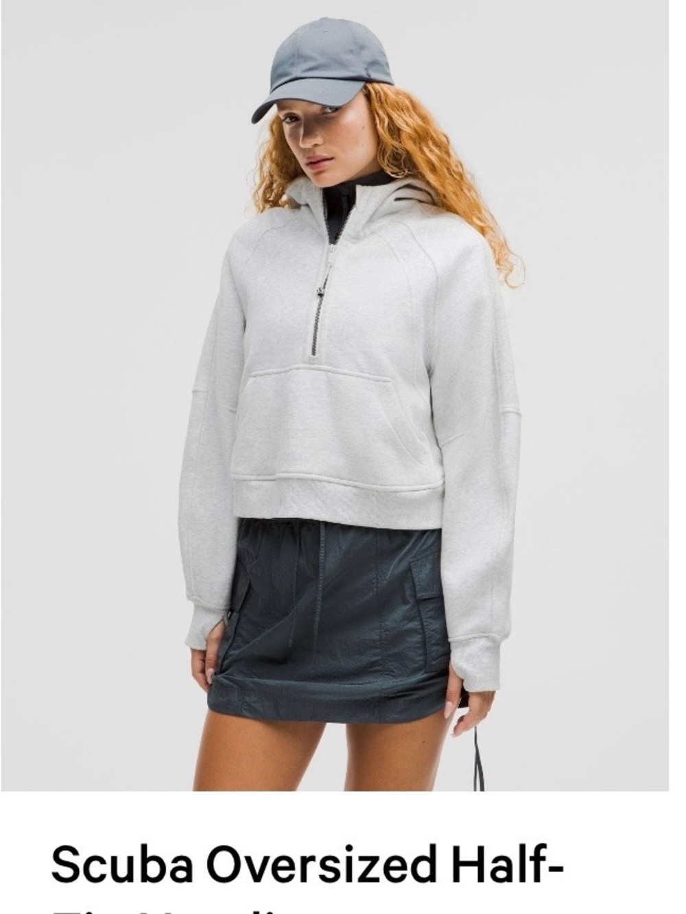 lululemon athletica Scuba Oversized Half-Zip Hoodie - White
